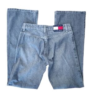 Vtg 90s Tommy Jeans 2 Pocket Flare Cabochon Button Junior's Size 7